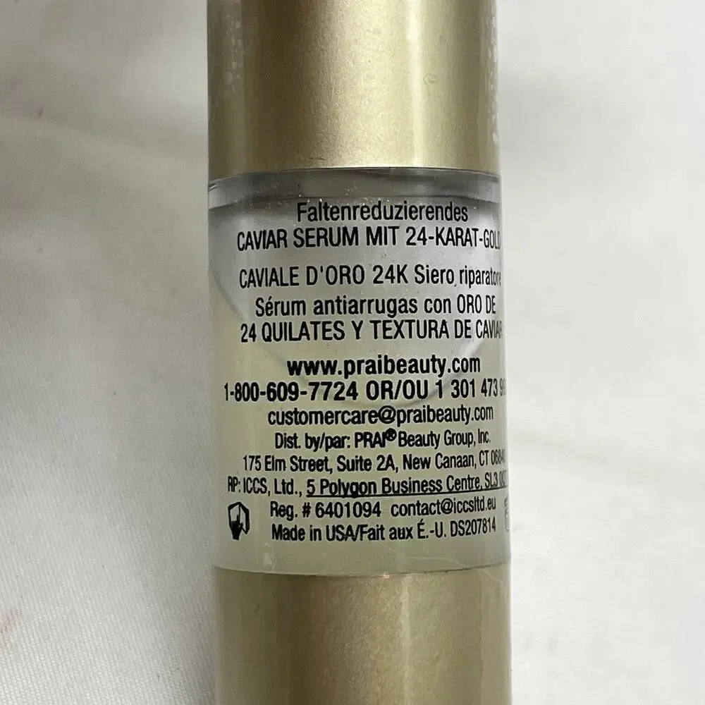PRAI 24K Gold Caviar Wrinkle Repair Anti-Aging Serum 0.35 fl. oz 10mL NEW SEALED